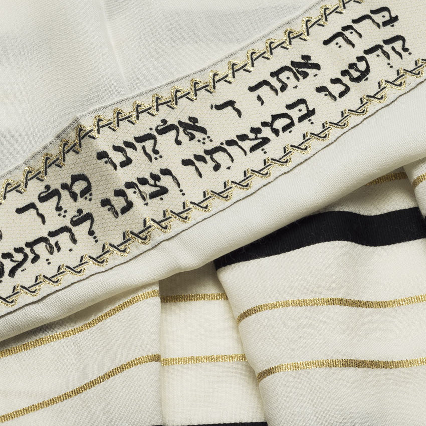 Tallit • Black and Gold Stripes