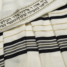 Load image into Gallery viewer, Tallit • Black and Gold Stripes
