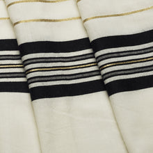 Load image into Gallery viewer, Tallit • Black and Gold Stripes
