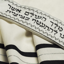 Load image into Gallery viewer, Tallit • Black and Silver Stripes
