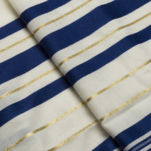 Load image into Gallery viewer, Tallit • Blue and Gold Stripes
